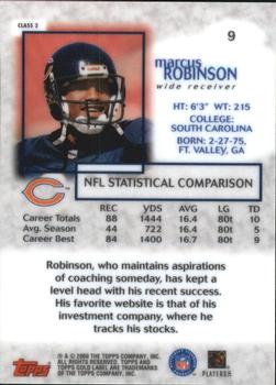 2000 Topps Gold Label - Class 2 #9 Marcus Robinson Back