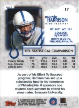 2000 Topps Gold Label - Class 2 #17 Marvin Harrison Back