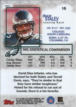2000 Topps Gold Label - Class 2 #18 Duce Staley Back