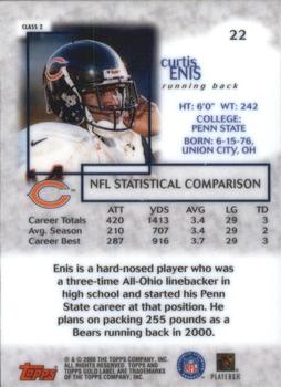 2000 Topps Gold Label - Class 2 #22 Curtis Enis Back