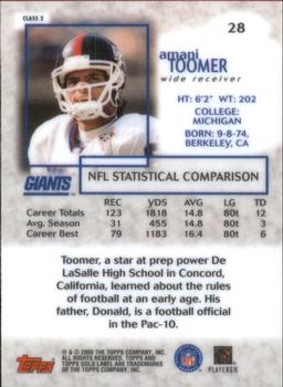 2000 Topps Gold Label - Class 2 #28 Amani Toomer Back