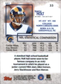 2000 Topps Gold Label - Class 2 #33 Torry Holt Back