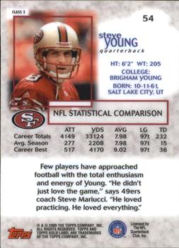 2000 Topps Gold Label - Class 2 #54 Steve Young Back