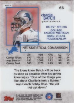 2000 Topps Gold Label - Class 2 #66 Charlie Batch Back