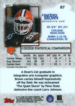 2000 Topps Gold Label - Class 2 #87 Courtney Brown Back