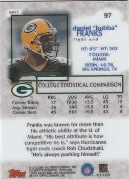 2000 Topps Gold Label - Class 2 #97 Bubba Franks Back