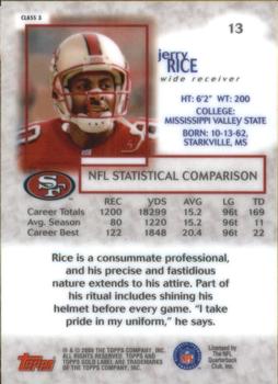 2000 Topps Gold Label - Class 3 #13 Jerry Rice Back