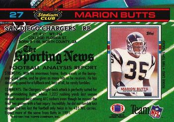 1991 Stadium Club - Super Bowl XXVI #27 Marion Butts Back