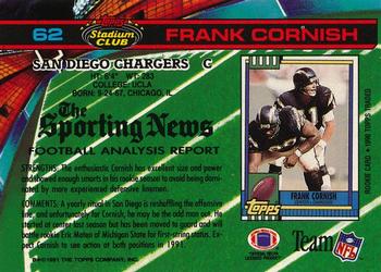 1991 Stadium Club - Super Bowl XXVI #62 Frank Cornish Back