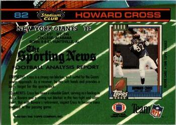 1991 Stadium Club - Super Bowl XXVI #82 Howard Cross Back