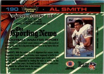 1991 Stadium Club - Super Bowl XXVI #190 Al Smith Back