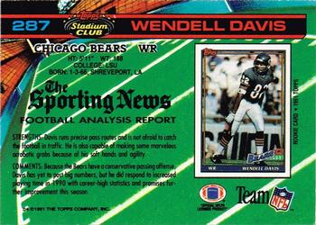 1991 Stadium Club - Super Bowl XXVI #287 Wendell Davis Back