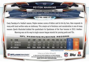 2014 Topps Chrome #42 Peyton Manning Back