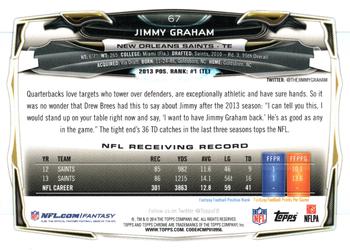 2014 Topps Chrome #67 Jimmy Graham Back