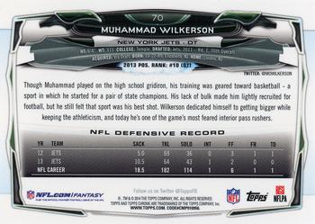 2014 Topps Chrome #70 Muhammad Wilkerson Back
