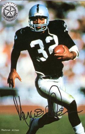 1990 Star-Cal Grid-Star Decals #NNO Marcus Allen Front