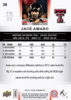 2014 Upper Deck Star Rookies #38 Jace Amaro Back