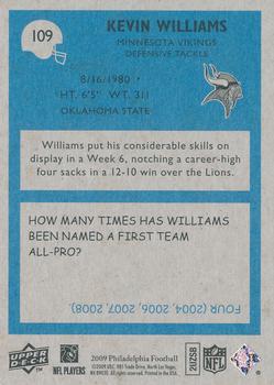 2009 Philadelphia #109 Kevin Williams Back