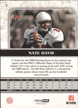 2009 Press Pass Legends #3 Nate Davis Back