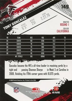 2009 Score #149 Tony Gonzalez Back