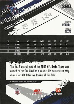 2009 Score #290 Vince Young Back