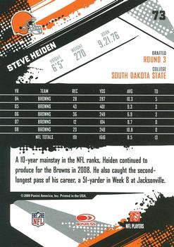 2009 Score Inscriptions #73 Steve Heiden Back