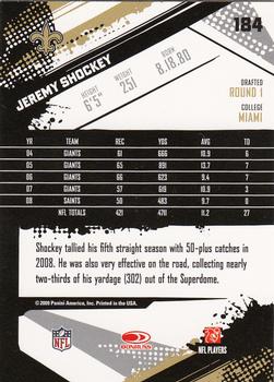 2009 Score Inscriptions #184 Jeremy Shockey Back