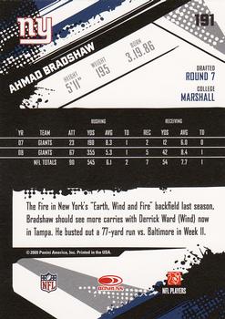 2009 Score Inscriptions #191 Ahmad Bradshaw Back