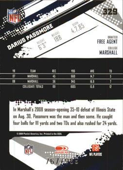 2009 Score Inscriptions #329 Darius Passmore Back