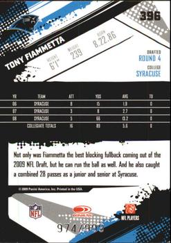 2009 Score Inscriptions #396 Tony Fiammetta Back