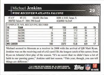2009 Topps #29 Michael Jenkins Back