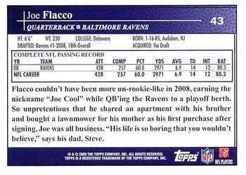 2009 Topps #43 Joe Flacco Back