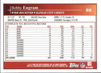 2009 Topps #88 Bobby Engram Back