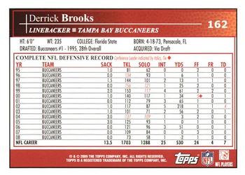 2009 Topps #162 Derrick Brooks Back