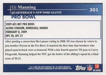 2009 Topps #301 Eli Manning Back