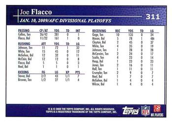 2009 Topps #311 Joe Flacco Back