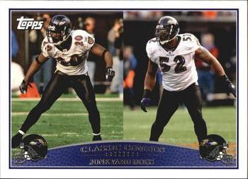 2009 Topps #326 Ed Reed / Ray Lewis Front