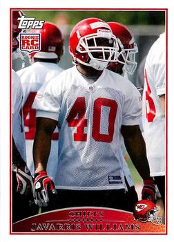 2009 Topps #382 Javarris Williams Front
