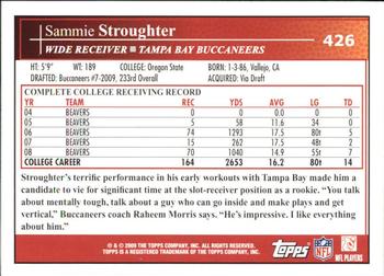 2009 Topps #426 Sammie Stroughter Back