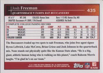 2009 Topps #435 Josh Freeman Back
