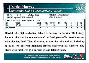 2009 Topps #278 Derrick Harvey Back