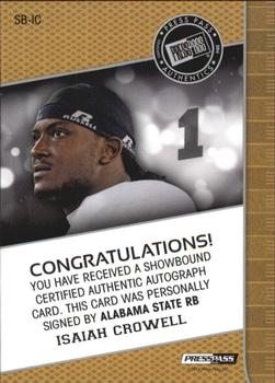 2014 Press Pass Showbound - Blue #SBIC Isaiah Crowell Back