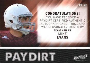 2014 Press Pass Showbound - Paydirt Blue #PDME Mike Evans Back