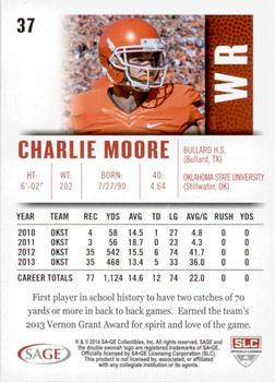 2014 SAGE HIT - Red #37 Charlie Moore Back
