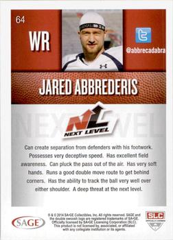 2014 SAGE HIT - Red #64 Jared Abbrederis Back