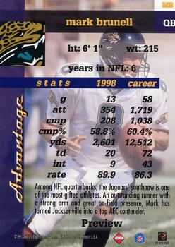 1999 Collector's Edge Advantage - Previews #MB Mark Brunell Back