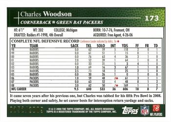 2009 Topps - Gold #173 Charles Woodson Back