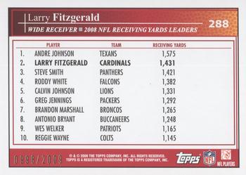 2009 Topps - Gold #288 Larry Fitzgerald Back