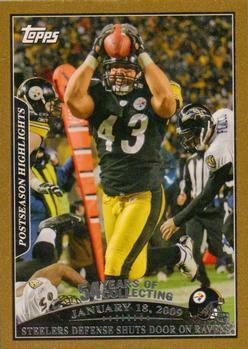 2009 Topps - Gold #318 Troy Polamalu Front