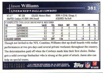 2009 Topps - Gold #381 Jason Williams Back